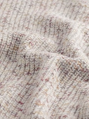 Red/Ecru Regular Twisted Crew Neck Jumper - Image 8 of 8