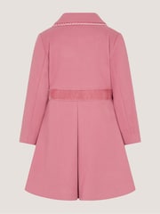 Monsoon Pink Velvet Bow A-Line Coat - Image 3 of 4
