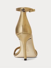 Lauren Ralph Lauren Allie Metallic Nappa Leather Bronze Sandals - Image 3 of 4