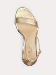 Lauren Ralph Lauren Allie Metallic Nappa Leather Bronze Sandals - Image 4 of 4