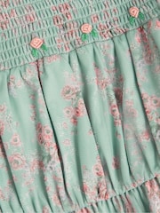 Monsoon Green Ditsy Floral Print Belted Dress - Image 4 of 4