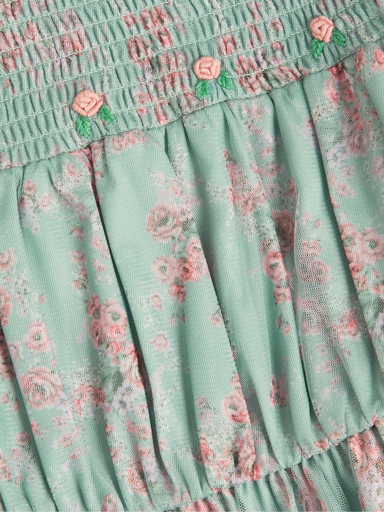 Monsoon Green Ditsy Floral Print Belted Dress - Image 4 of 4 Monsoon Green Ditsy Floral Print Belted Dress - Image 4 of 4