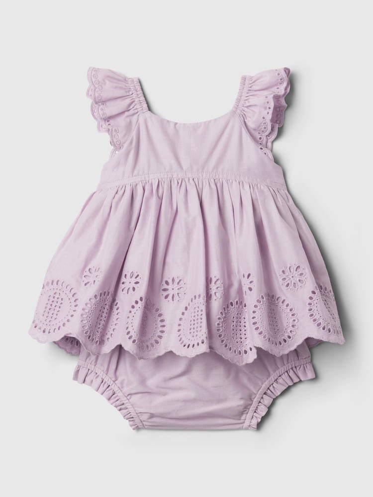 Lila - Gap Set mit geblümtem Top und Unterhose (Neugeborenes bis 24 Monate) - Bild 1 von 3