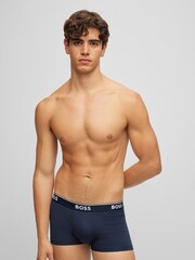 BOSS Navy Blue Power Boxers 3 Pack - Image 1 of 5