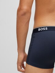 BOSS Navy Blue Power Boxers 3 Pack - Image 4 of 5