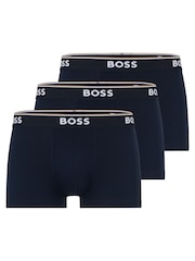BOSS Navy Blue Power Boxers 3 Pack - Image 5 of 5