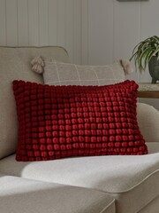Red 40 x 59cm Global Bobble Cushion - Image 1 of 5