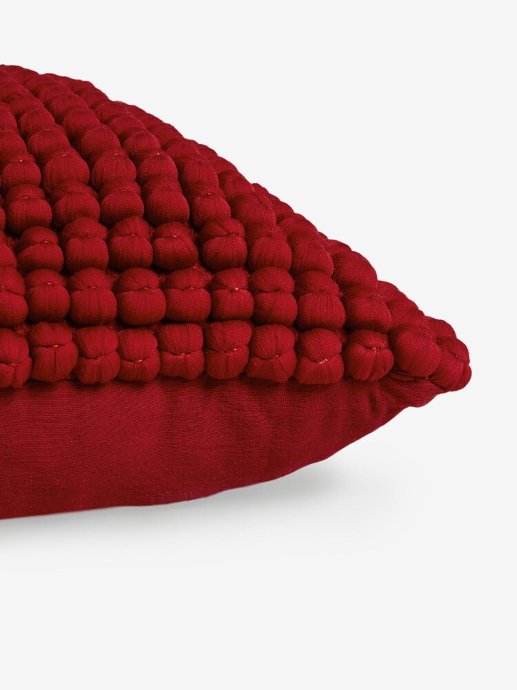 Red 40 x 59cm Global Bobble Cushion - Image 2 of 5