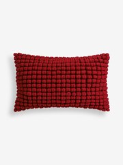 Red 40 x 59cm Global Bobble Cushion - Image 4 of 5