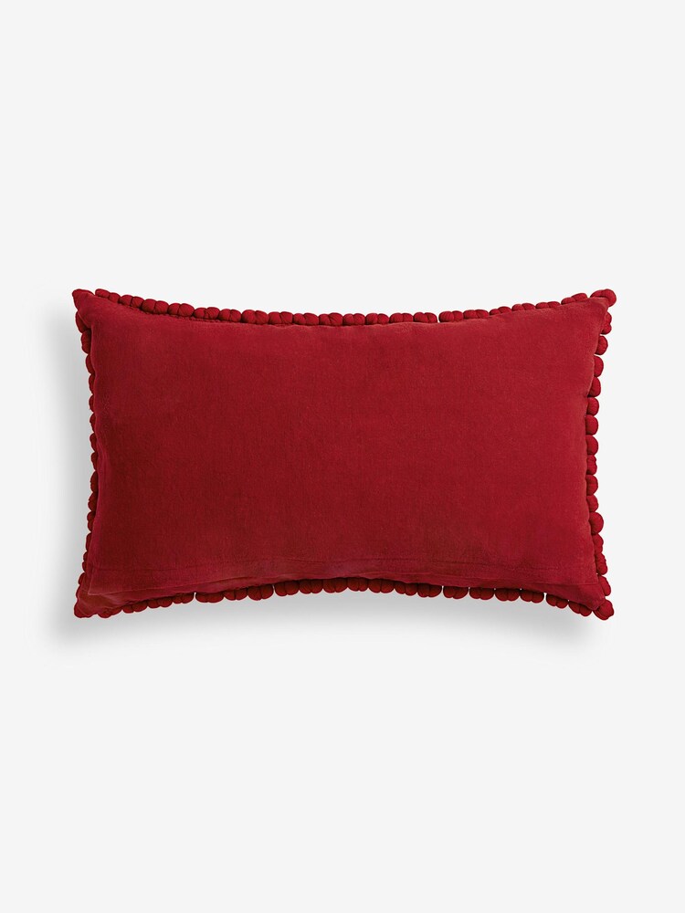 Red 40 x 59cm Global Bobble Cushion - Image 5 of 5