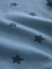 Blue/White Stars 3 Pack Snuggle 100% Cotton Pyjamas (9mths-10yrs) - Image 10 of 10