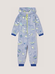 Monsoon Blue Glow In The Dark Camo Fleece Onesie - Image 1 of 2