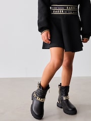 Baker by Ted Baker Cropped Long Sleeve Sweater and Skirt Black Set - Image 4 of 8