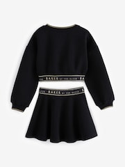 Baker by Ted Baker Cropped Long Sleeve Sweater and Skirt Black Set - Image 7 of 8