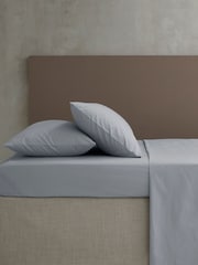 Catherine Lansfield Set of 2 Grey Percale Pillowcases - Image 3 of 3