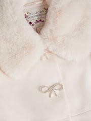 Monsoon Cream Isabella Faux Fur Collar Coat - Image 4 of 4