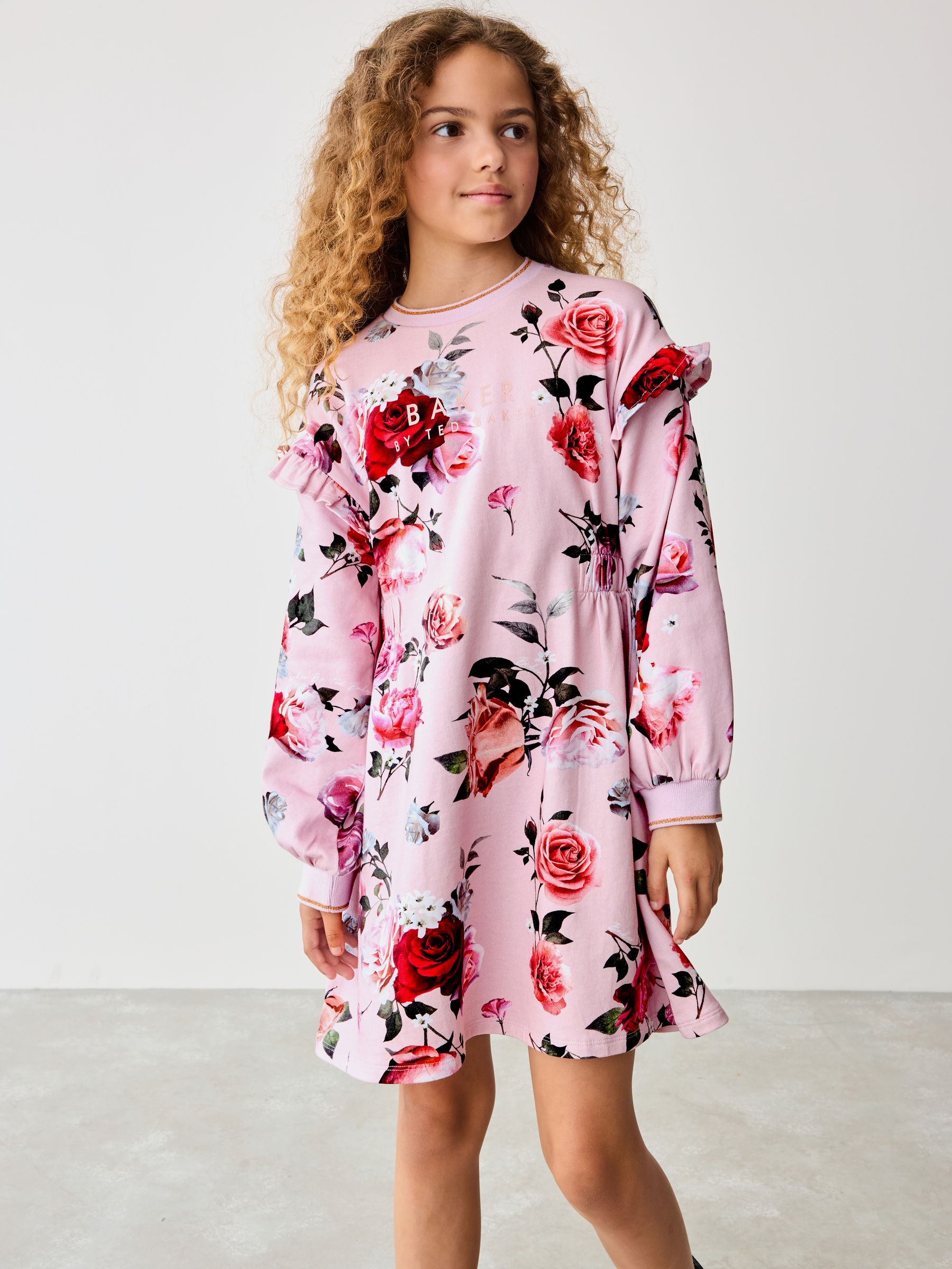 Buy Baker by Ted Baker Pink Floral Sweat 100 Cotton Dress from Next South Africa