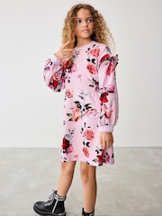 Baker by Ted Baker Floral Sweat 100% Cotton Dress - Image 2 of 11