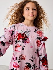 Baker by Ted Baker Floral Sweat 100% Cotton Dress - Image 4 of 11