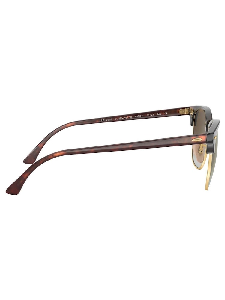 Ray-Ban Havana Clubmaster Gradient Lens Sunglasses - Image 11 of 12
