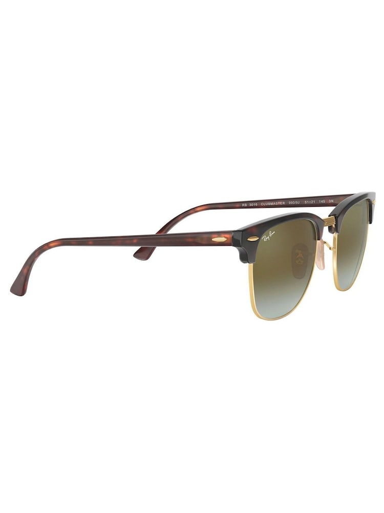 Ray-Ban Havana Clubmaster Gradient Lens Sunglasses - Image 12 of 12