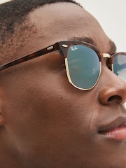 Ray-Ban Havana Clubmaster Gradient Lens Sunglasses - Image 2 of 12