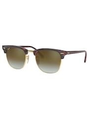 Ray-Ban Havana Clubmaster Gradient Lens Sunglasses - Image 5 of 12