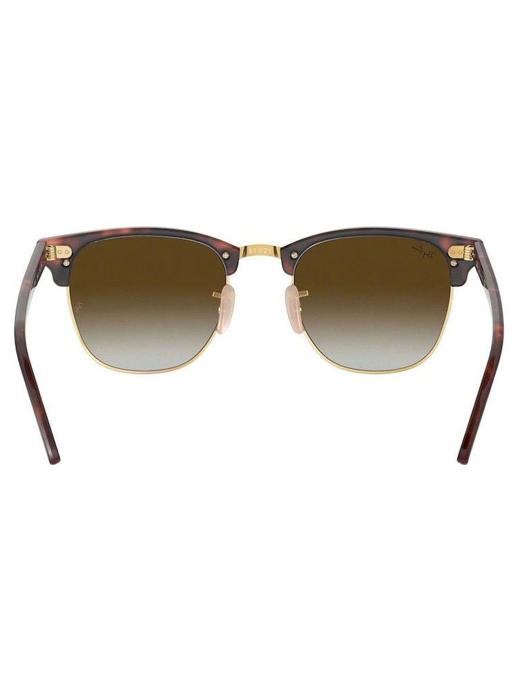Ray-Ban Havana Clubmaster Gradient Lens Sunglasses - Image 6 of 12