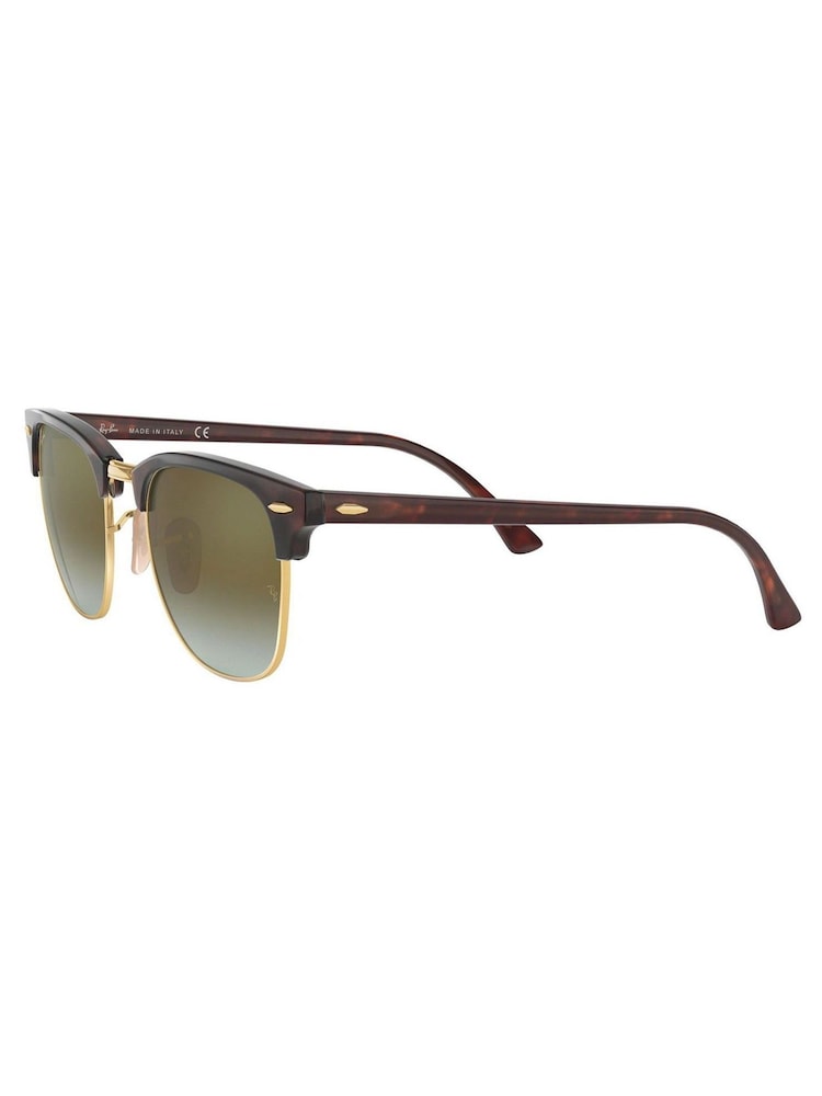 Ray-Ban Havana Clubmaster Gradient Lens Sunglasses - Image 7 of 12