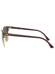 Ray-Ban Havana Clubmaster Gradient Lens Sunglasses - Image 8 of 12