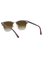 Ray-Ban Havana Clubmaster Gradient Lens Sunglasses - Image 9 of 12