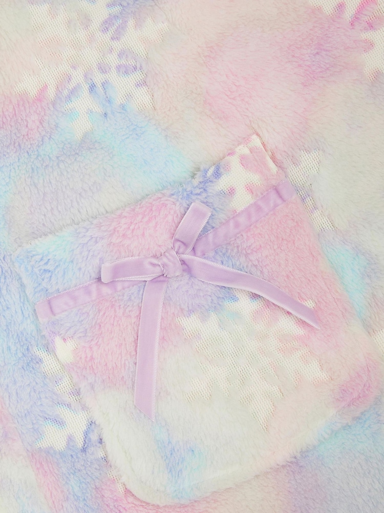 Monsoon Pink Glow In The Dark Snowflake Dressing Gown - Image 2 of 2 Monsoon Pink Glow In The Dark Snowflake Dressing Gown - Image 2 of 2