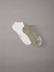 Weiß/Beige - Calvin Klein Calvin Klein Monogram Socks 2 Pack - Bild 1 von 2