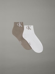 Braun - Calvin Klein Calvin Klein Monogram Socks 2 Pack - Bild 1 von 2