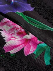 Baker by Ted Baker Floral Chiffon Black Dress - Image 10 of 12