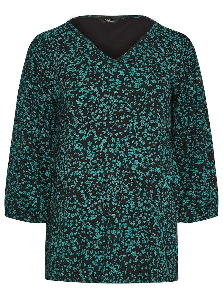 M&Co Green PetiteTop - Image 1 of 2