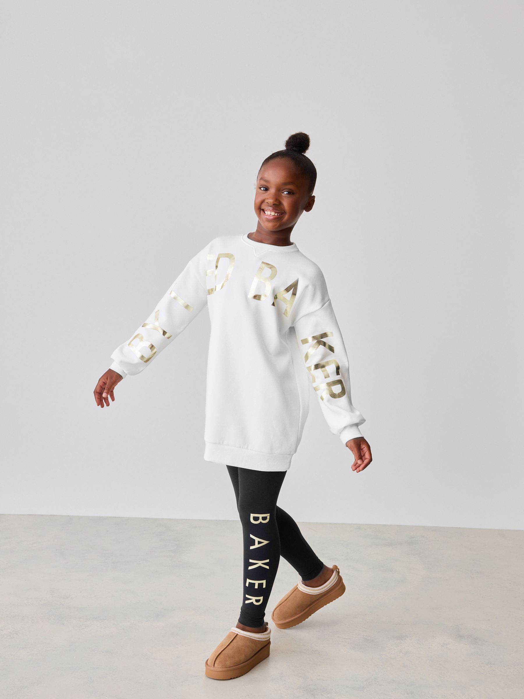 Buy Baker by Ted Baker Cream Varsity Sweater and Leggings Set from Next USA