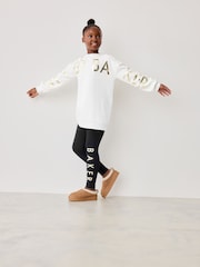 Baker by Ted Baker Cream Varsity Sweater and Leggings Set - Image 3 of 9