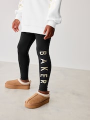 Baker by Ted Baker Cream Varsity Sweater and Leggings Set - Image 5 of 9