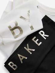 Baker by Ted Baker Cream Varsity Sweater and Leggings Set - Image 9 of 9