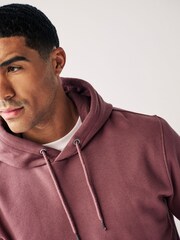 Pink Regular Fit Jersey Cotton Rich Overhead Hoodie - Image 4 of 8