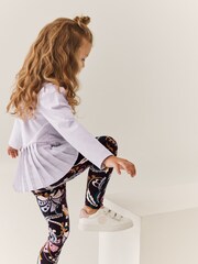 Baker by Ted Baker Lilac Purple Paisley Pleated Top And Legging Set - Image 2 of 8