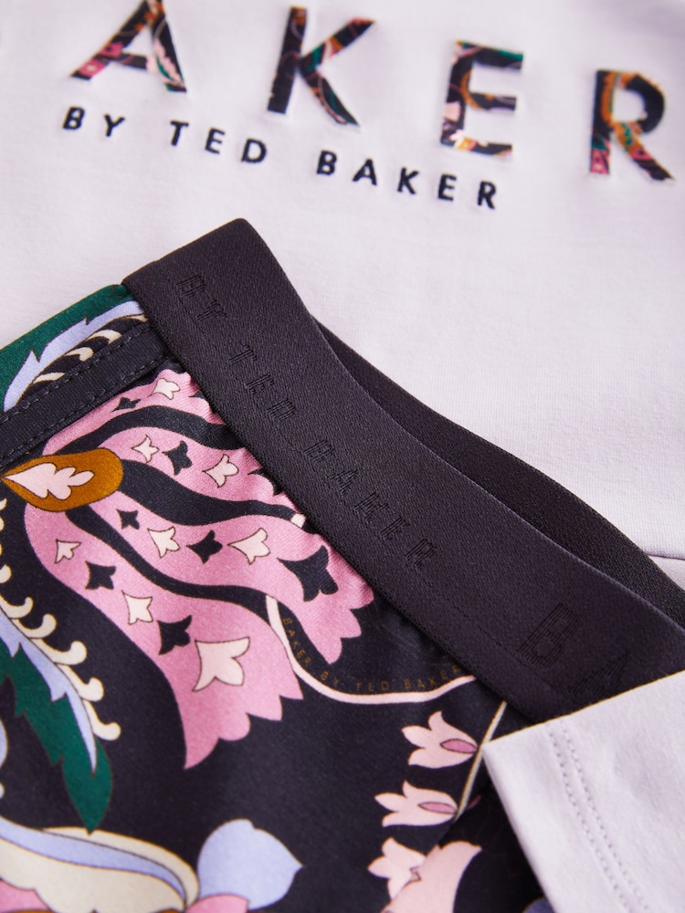 Baker by Ted Baker Lilac Purple Paisley Pleated Top And Legging Set - Image 8 of 8