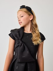 Noir - Robe Baker by Ted Baker en néo-marine à nœud - Image 2 de 10