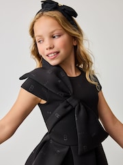Noir - Robe Baker by Ted Baker en néo-marine à nœud - Image 3 de 10