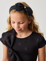 Noir - Robe Baker by Ted Baker en néo-marine à nœud - Image 4 de 10