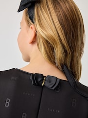 Noir - Robe Baker by Ted Baker en néo-marine à nœud - Image 5 de 10