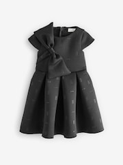 Noir - Robe Baker by Ted Baker en néo-marine à nœud - Image 6 de 10