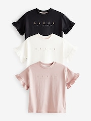Taupe rjava - Baker by Ted Baker 100% Bombažna majica 3 Pakiranje - Slika 1 iz 7