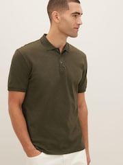Green Textured Polo Shirt - Image 3 of 8